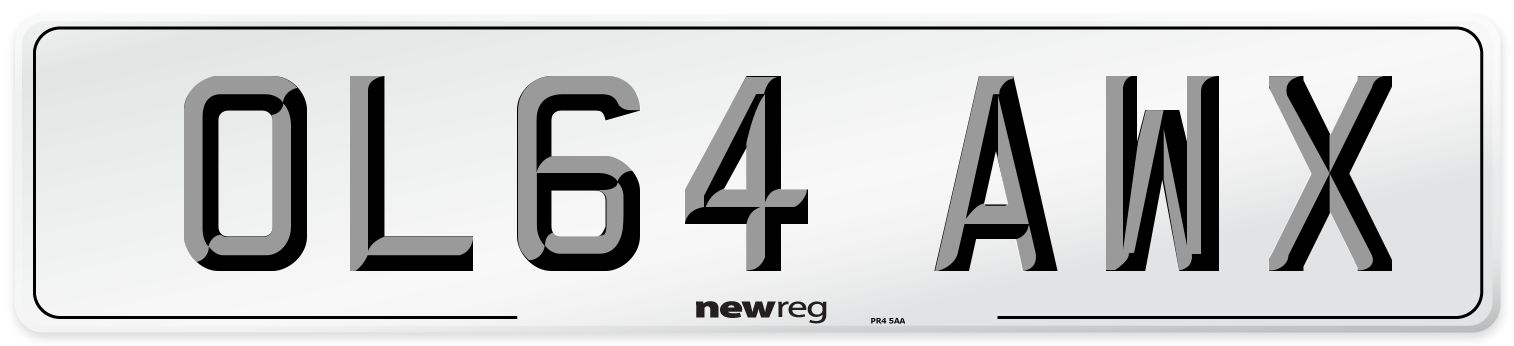 OL64 AWX Number Plate from New Reg